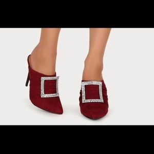 Burgundy Mules